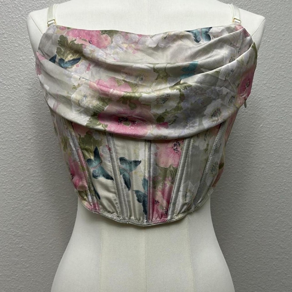 Victoria's Secret NWT Pink, blue, and green corset top size XL